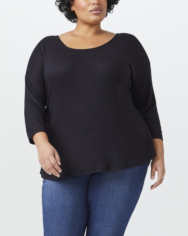 Front of plus size Krystina Back Criss-Cross Top by Cameo | Dia&Co | dia_product_style_image_id:149401